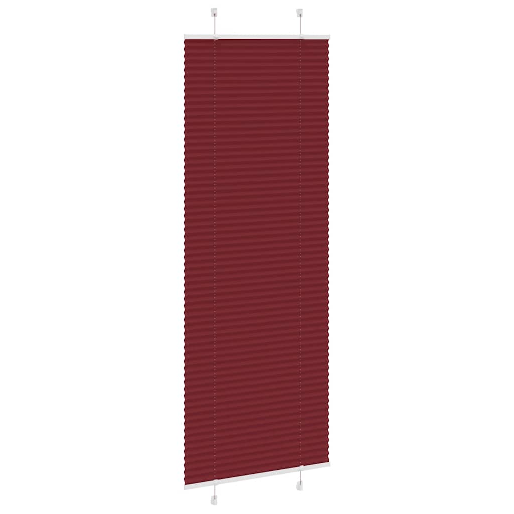 vidaXL Jaluză plisată Bordeaux Roșu 80x200 cm Lățime țesătură 79,4 cm