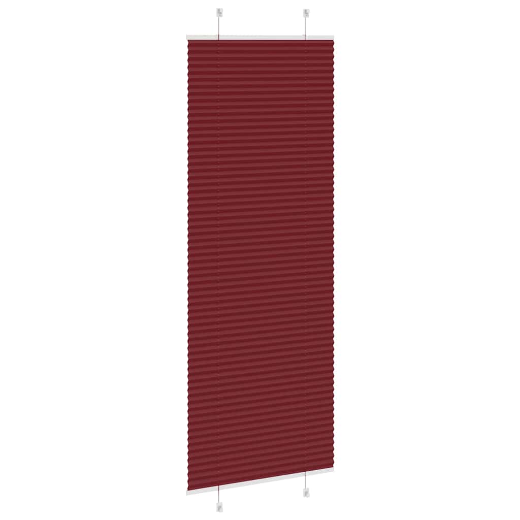 vidaXL Jaluză plisată Bordeaux Roșu 80x200 cm Lățime țesătură 79,4 cm
