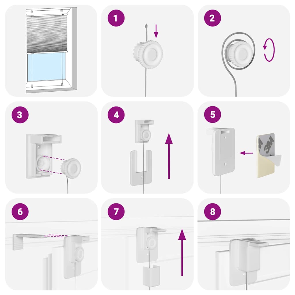 vidaXL Jaluză plisată Bordeaux Roșu 80x200 cm Lățime țesătură 79,4 cm
