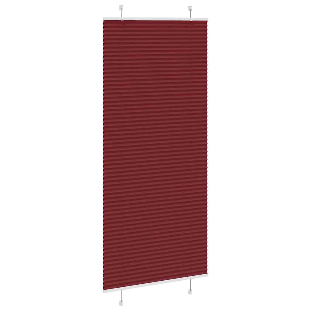 vidaXL Jaluzea plisată Bordeaux Roșu 85x200 cm Lățime țesătură 84,4 cm vidaXL Jaluzea plisată Bordeaux Roșu 85x200 cm Lățime țesătură 84,4 cm