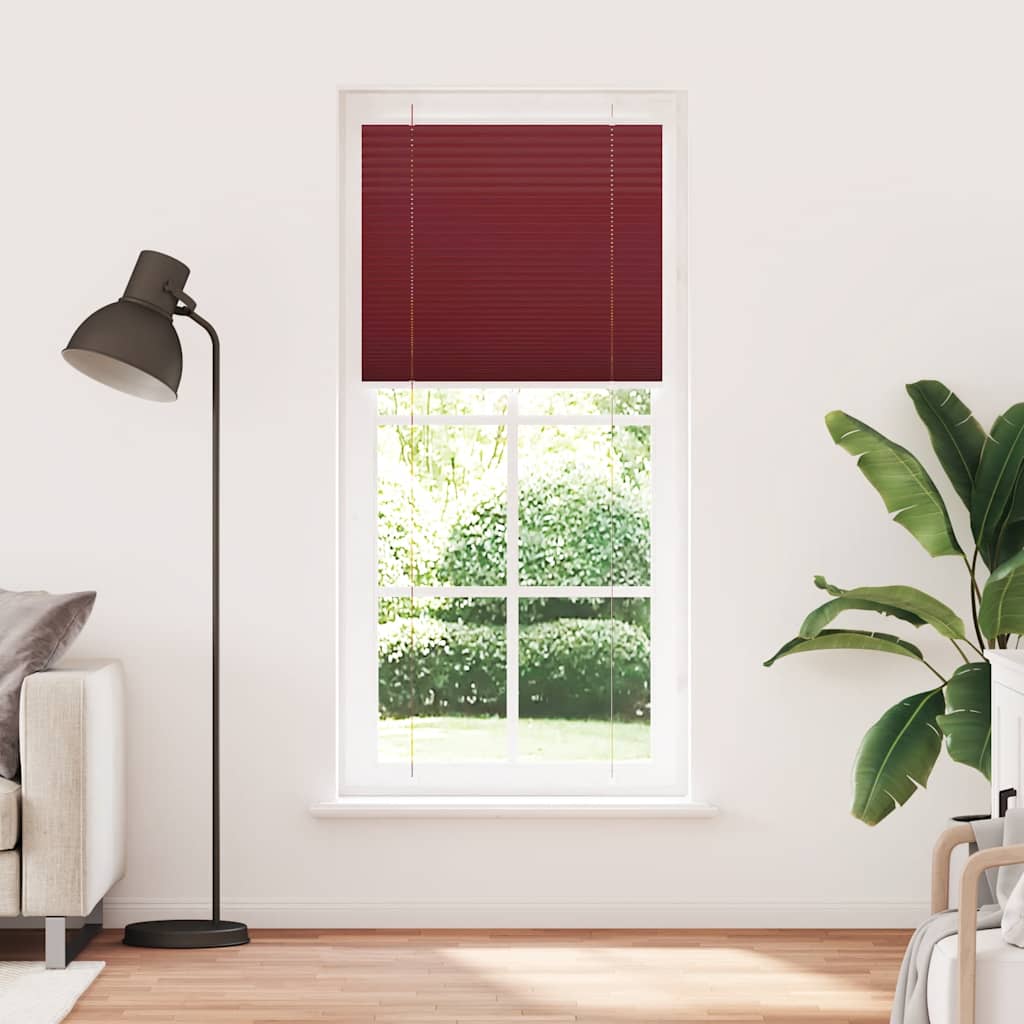 vidaXL Jaluzea plisată Bordeaux Roșu 90x200 cm Lățime țesătură 89,4 cm vidaXL Jaluzea plisată Bordeaux Roșu 90x200 cm Lățime țesătură 89,4 cm