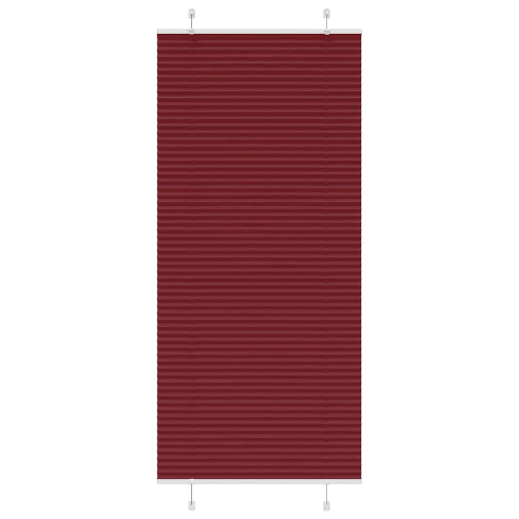 vidaXL Jaluzea plisată Bordeaux Roșu 95x200 cm Lățime țesătură 94,4 cm vidaXL Jaluzea plisată Bordeaux Roșu 95x200 cm Lățime țesătură 94,4 cm