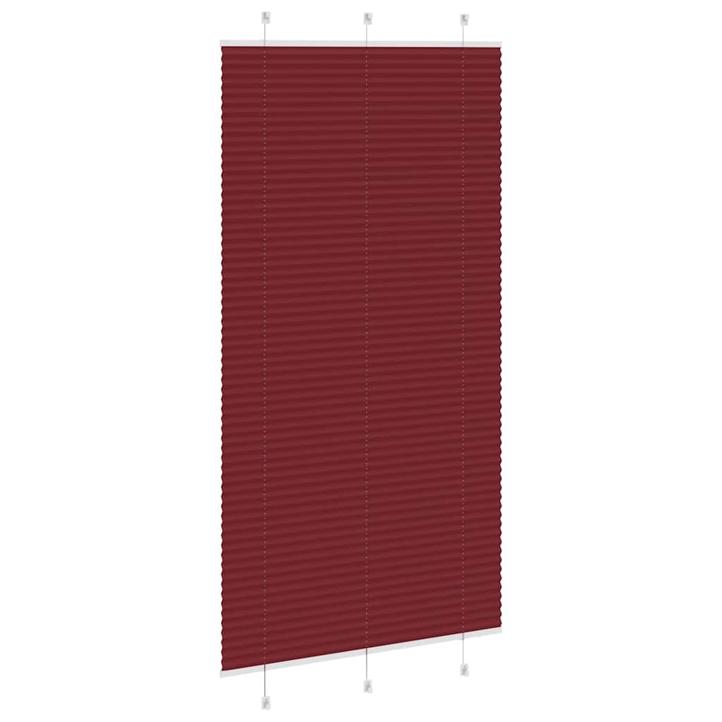 vidaXL Jaluzea plisată Bordeaux Roșu 110x200 cm Lățime țesătură