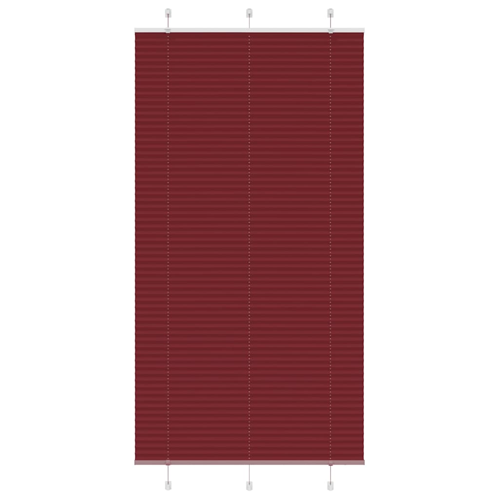 vidaXL Jaluzea plisată Bordeaux Roșu 110x200 cm Lățime țesătură