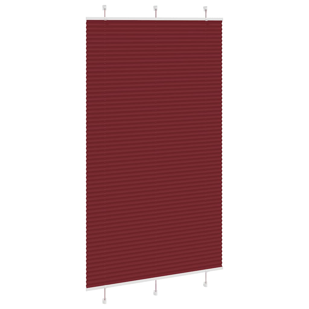 vidaXL Jaluzea plisată Bordeaux Roșu 115x200 cm Lățime țesătură