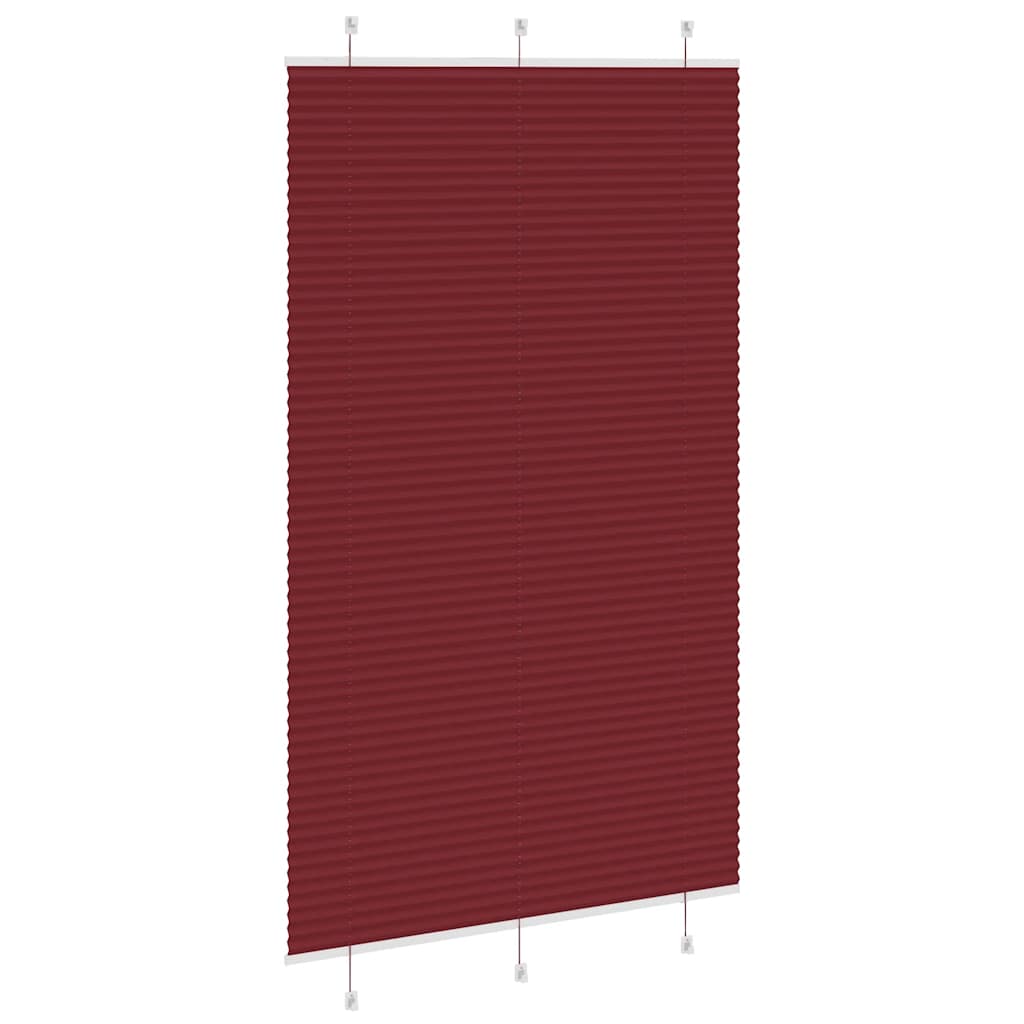 vidaXL Jaluzea plisată Bordeaux Roșu 115x200 cm Lățime țesătură