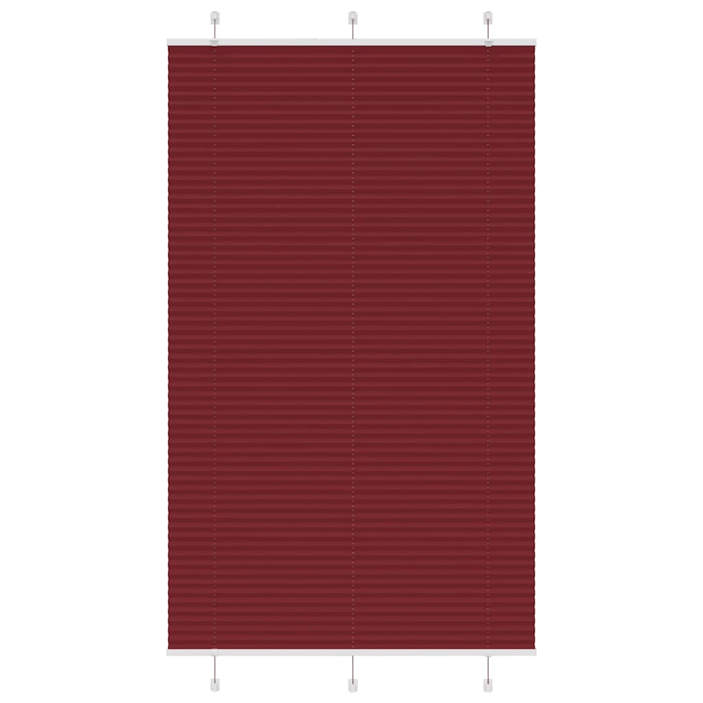vidaXL Jaluzea plisată Bordeaux Roșu 115x200 cm Lățime țesătură