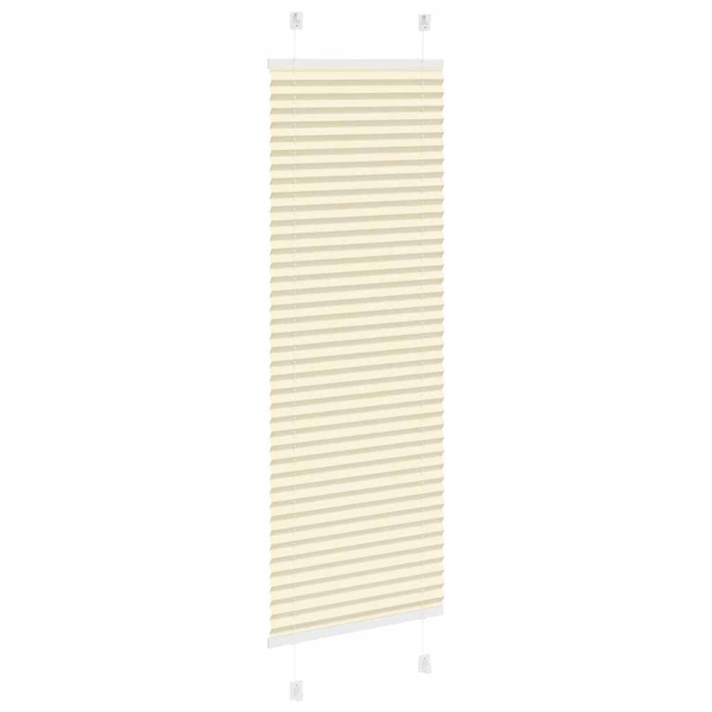 vidaXL Jaluzea plisată Crem 40x100 cm Lățime țesătură 39,4 cm