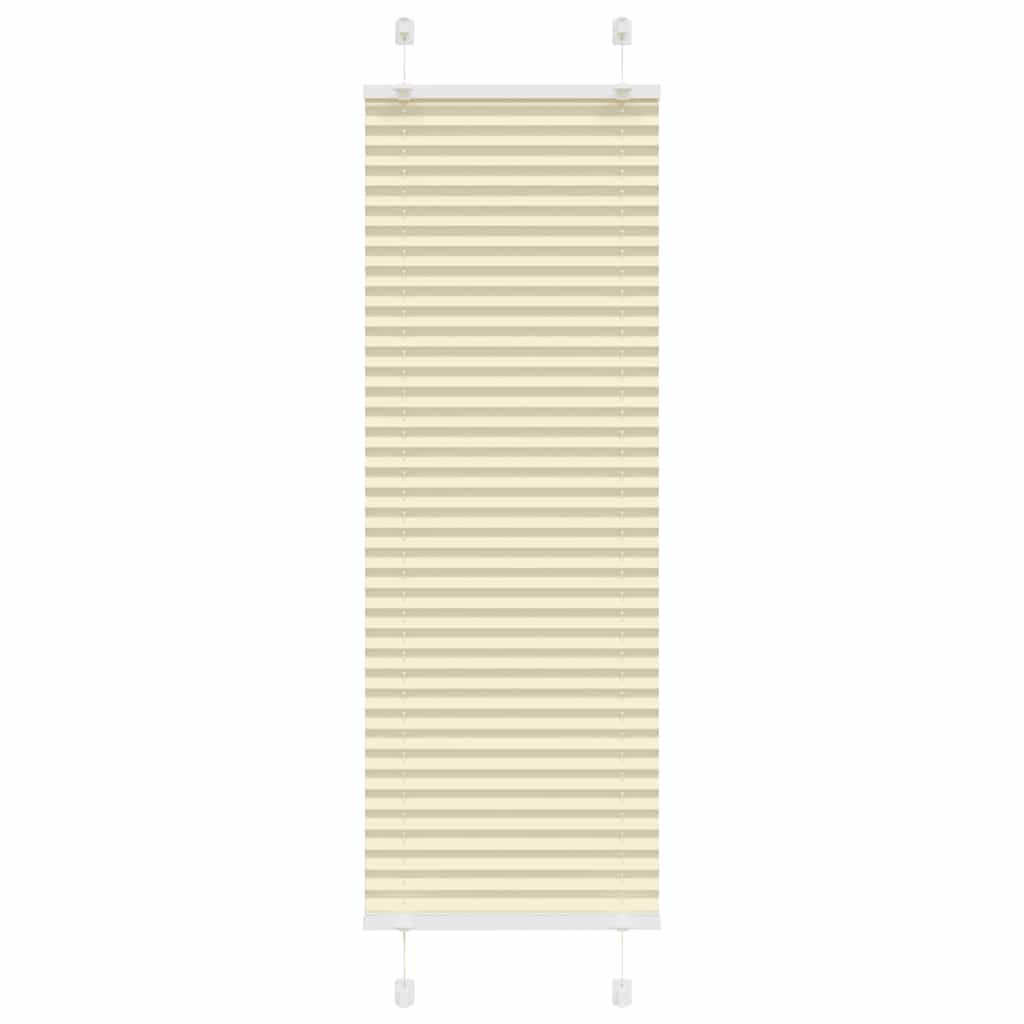vidaXL Jaluzea plisată Crem 45x100 cm Lățime țesătură 44,4 cm