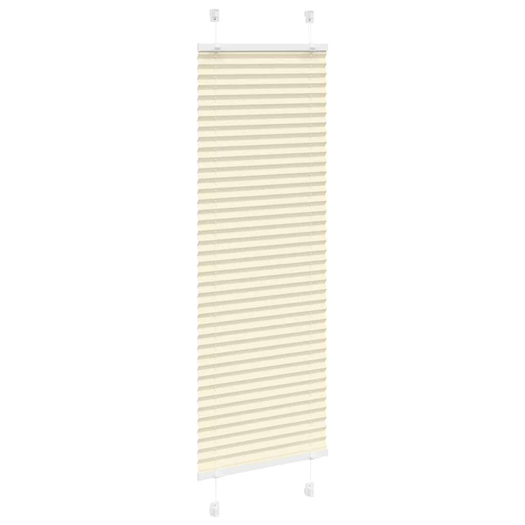 vidaXL Jaluzea plisată Crem 50x100 cm Lățime țesătură 49,4 cm