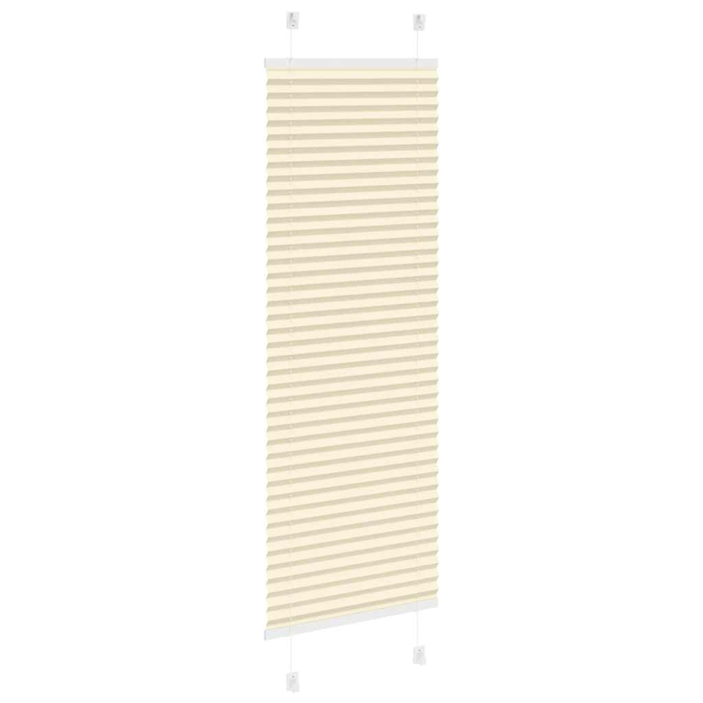 vidaXL Jaluzea plisată Crem 50x100 cm Lățime țesătură 49,4 cm