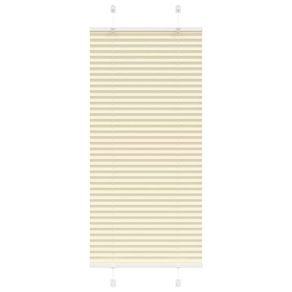 vidaXL Jaluzea plisată Crem 60x100 cm Lățime țesătură 59,4 cm
