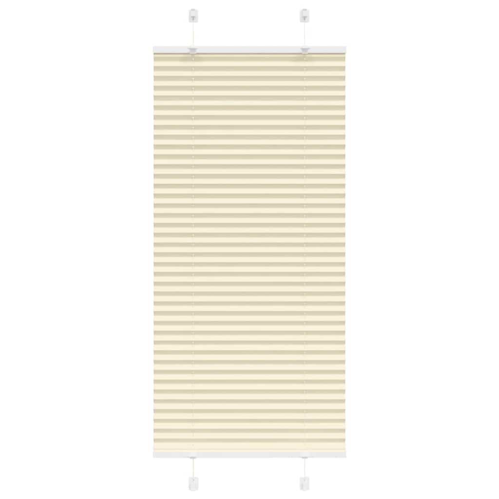 vidaXL Jaluzea plisată Crem 65x100 cm Lățime țesătură 64,4 cm