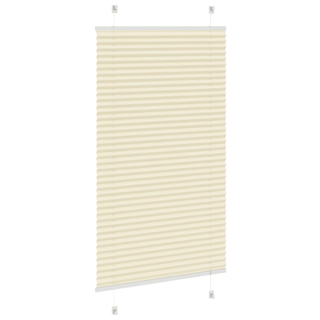 vidaXL Jaluzea plisată Crem 70x100 cm Lățime țesătură 69,4 cm
