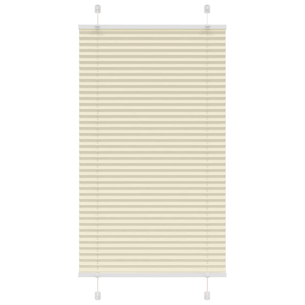 vidaXL Jaluzea plisată Crem 80x100cm Lățime țesătură 79,4 cm