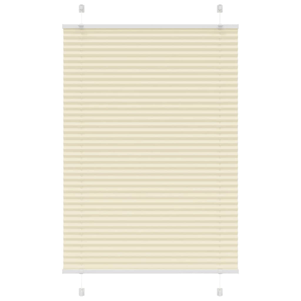 vidaXL Jaluzea plisată Crem 100x100cm Lățime țesătură 99,4cm