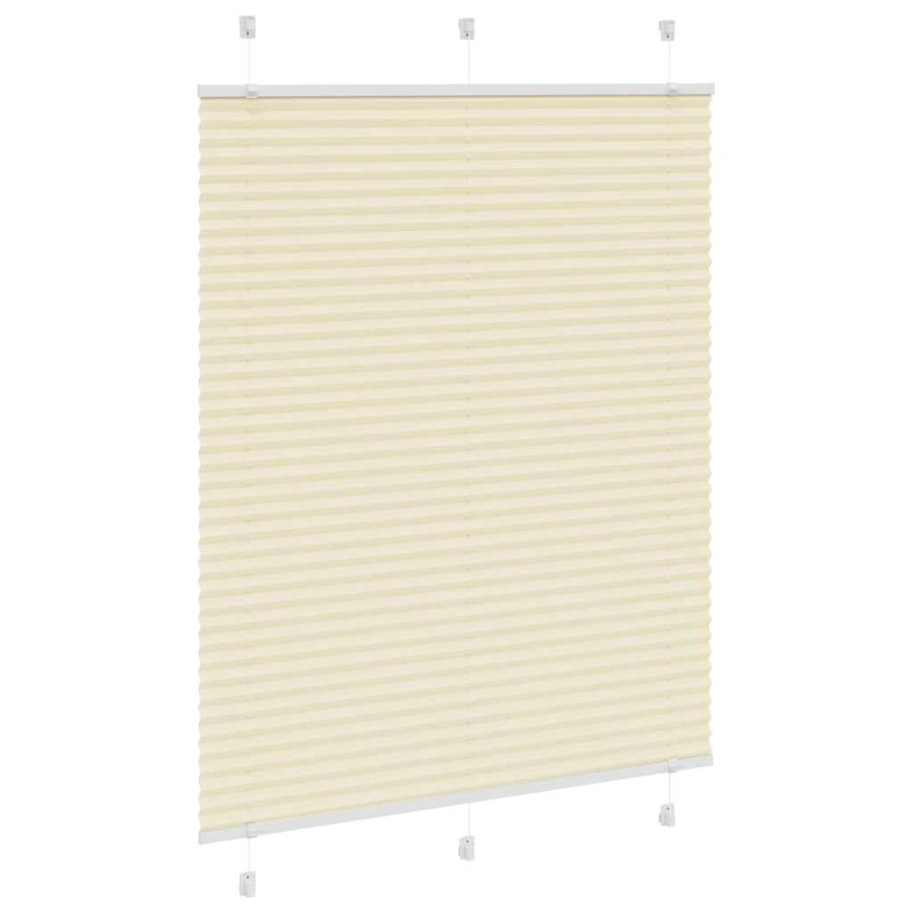vidaXL Jaluzea plisată Crem 105x100 cm Lățime țesătură 104,4 cm