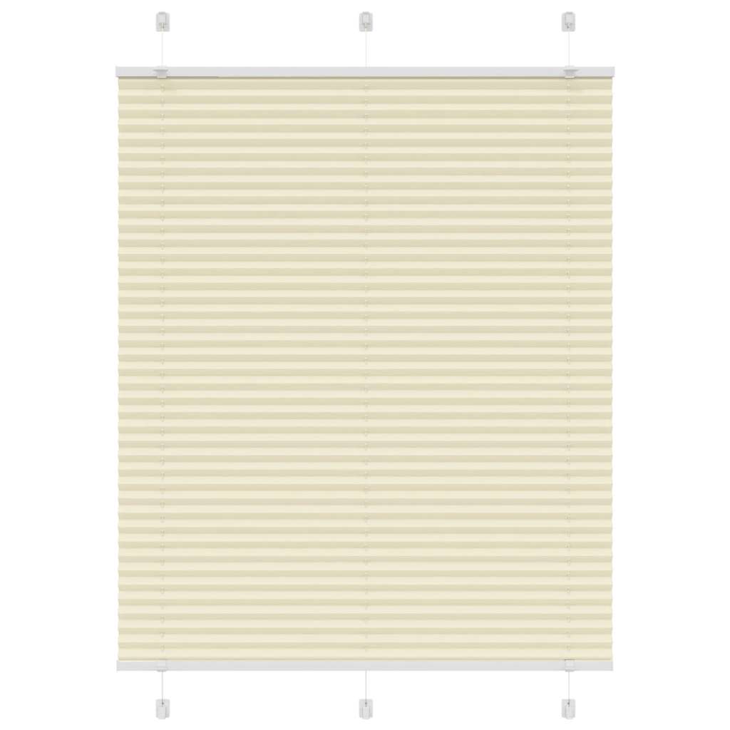 vidaXL Jaluzea plisată Crem 105x100 cm Lățime țesătură 104,4 cm