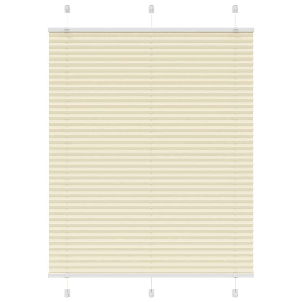 vidaXL Jaluzea plisată Crem 110x100 cm Lățime țesătură 109,4 cm