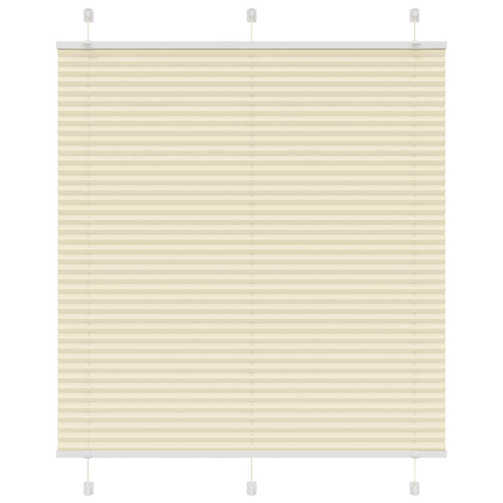 vidaXL Jaluzea plisată Crem 115x100 cm Lățime țesătură 114,4 cm