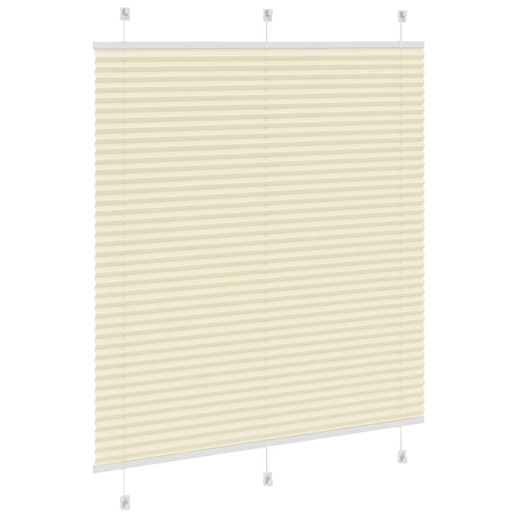 vidaXL Jaluzea plisată Crem 120x100 cm Lățime țesătură 119,4 cm