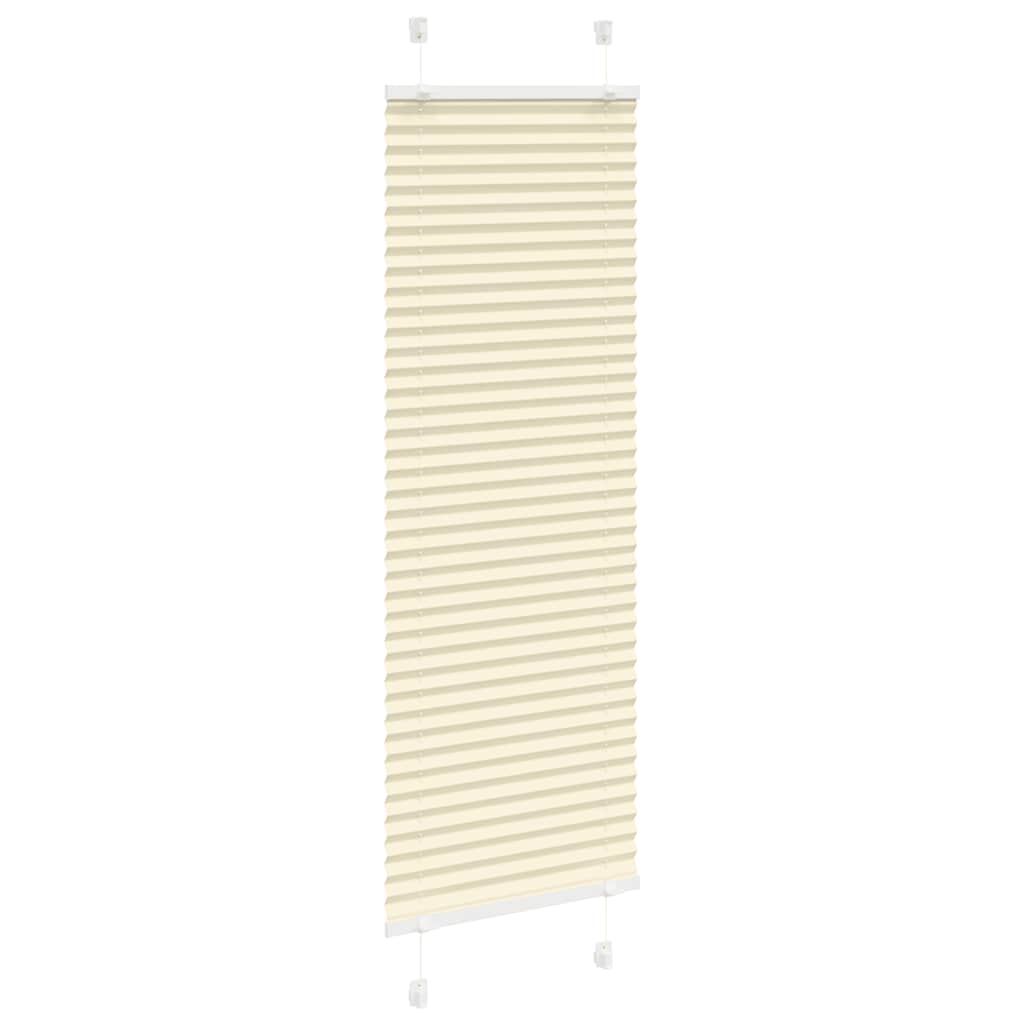 vidaXL Jaluzea plisată Crem 40x150 cm Lățime țesătură 39,4 cm