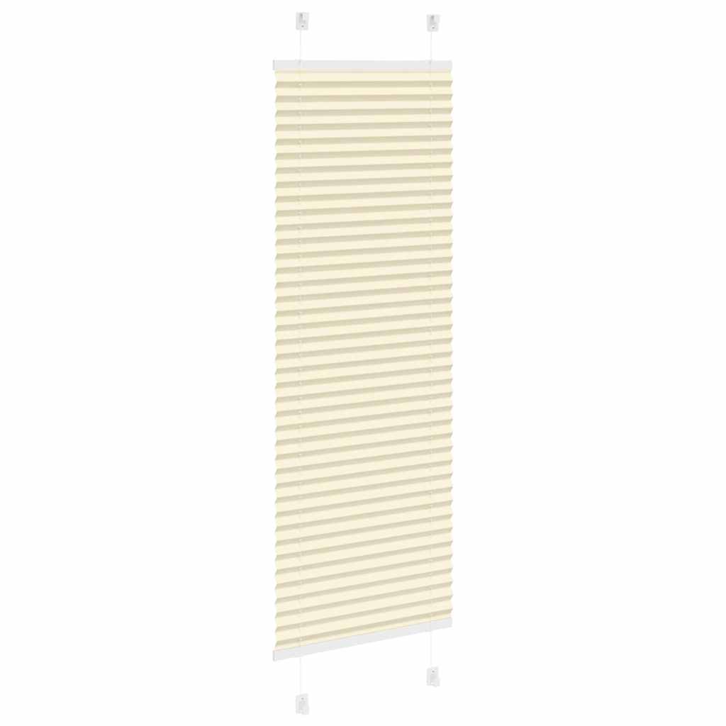 vidaXL Jaluzea plisată Crem 40x150 cm Lățime țesătură 39,4 cm