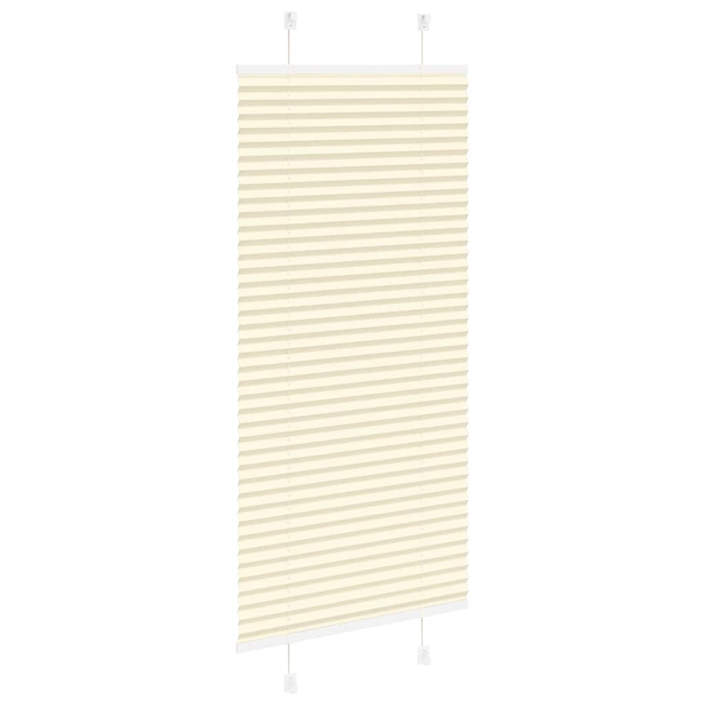 vidaXL Jaluzea plisată Crem 55x150 cm Lățime țesătură 54,4 cm