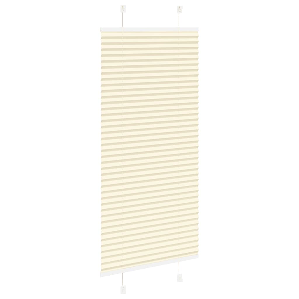 vidaXL Jaluzea plisată Crem 65x150 cm Lățime țesătură 64,4 cm