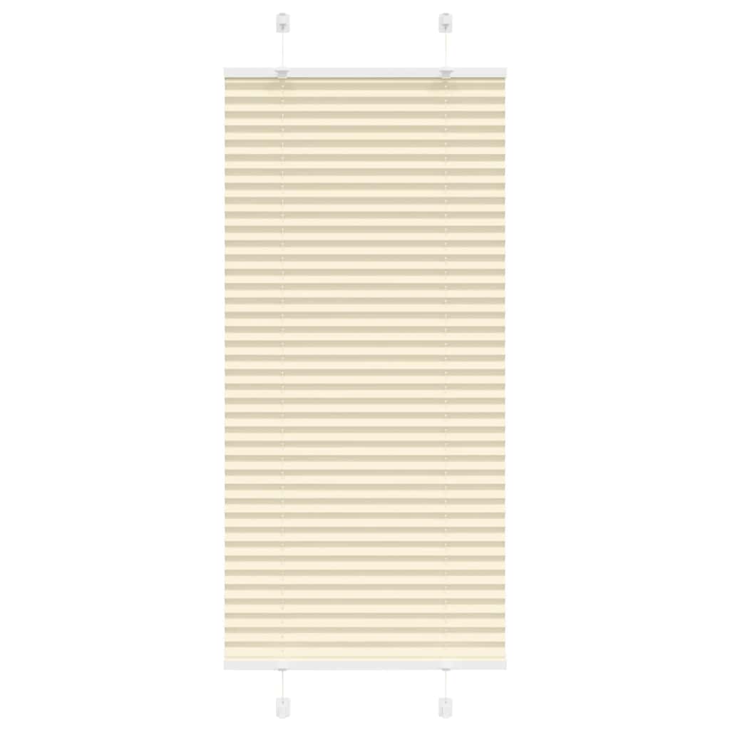 vidaXL Jaluzea plisată Crem 65x150 cm Lățime țesătură 64,4 cm