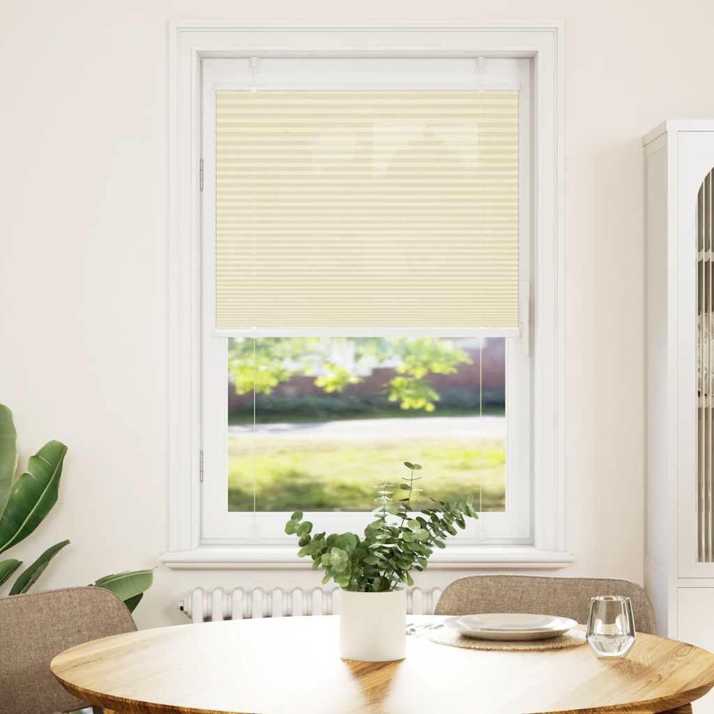 vidaXL Jaluzea plisată Crem 70x150 cm Lățime țesătură 69,4 cm