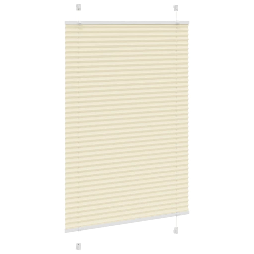 vidaXL Jaluzea plisată Crem 100x150cm Lățime țesătură 99,4cm