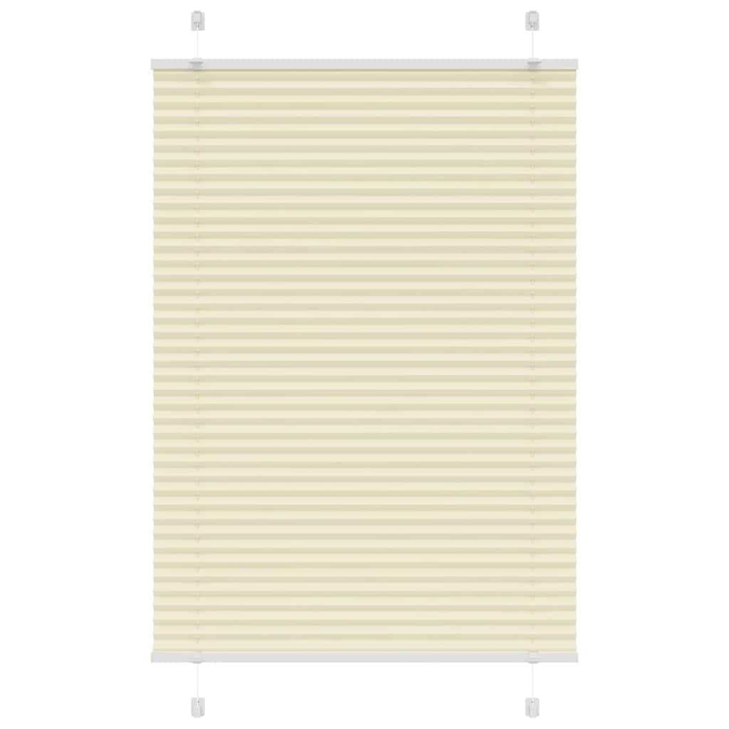vidaXL Jaluzea plisată Crem 100x150cm Lățime țesătură 99,4cm