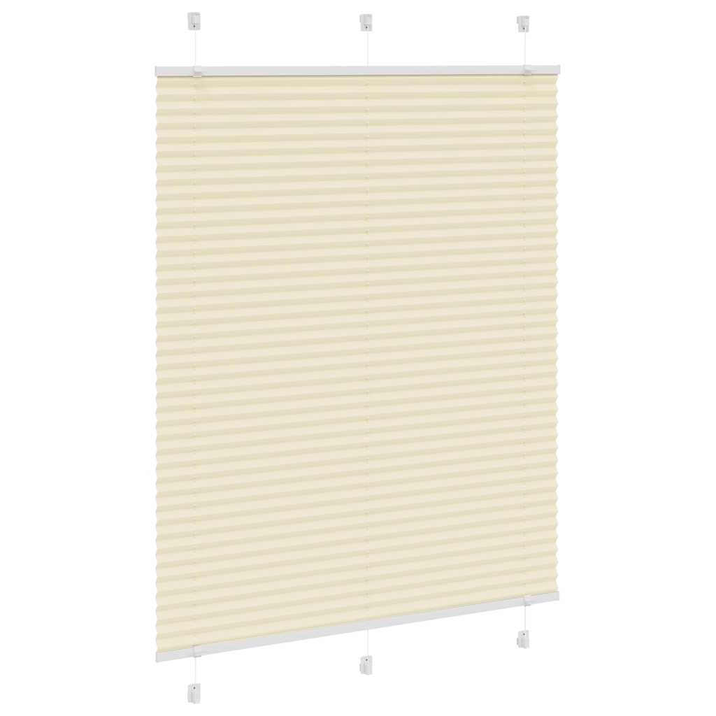 vidaXL Jaluzea plisată Crem 110x150 cm Lățime țesătură 109,4 cm