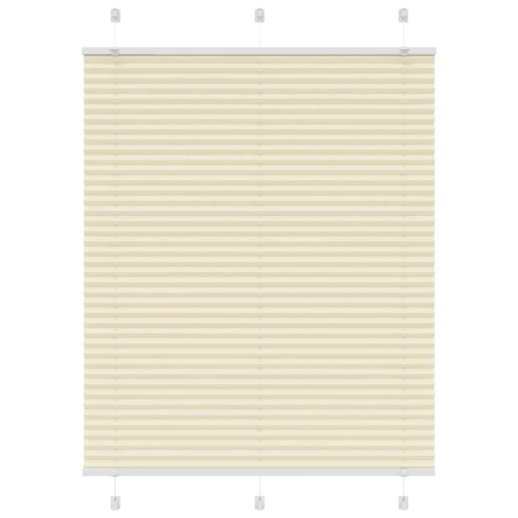 vidaXL Jaluzea plisată Crem 110x150 cm Lățime țesătură 109,4 cm