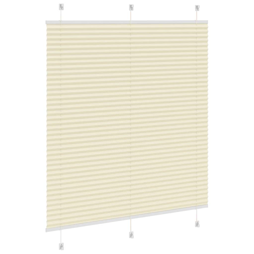 vidaXL Jaluzea plisată Crem 115x150 cm Lățime țesătură 114,4 cm