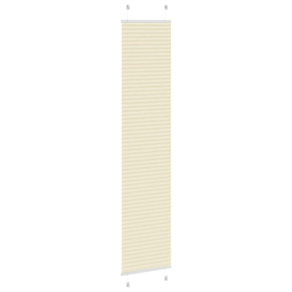 vidaXL Jaluză plisată Crem 40x200 cm Lățime țesătură 39,4 cm vidaXL Jaluză plisată Crem 40x200 cm Lățime țesătură 39,4 cm