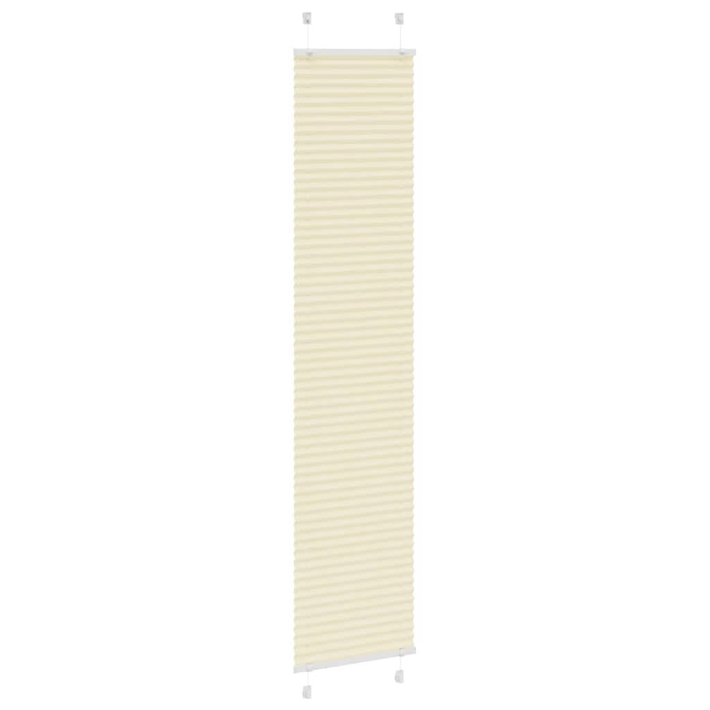 vidaXL Jaluză plisată Crem 50x200 cm Lățime țesătură 49,4 cm vidaXL Jaluză plisată Crem 50x200 cm Lățime țesătură 49,4 cm