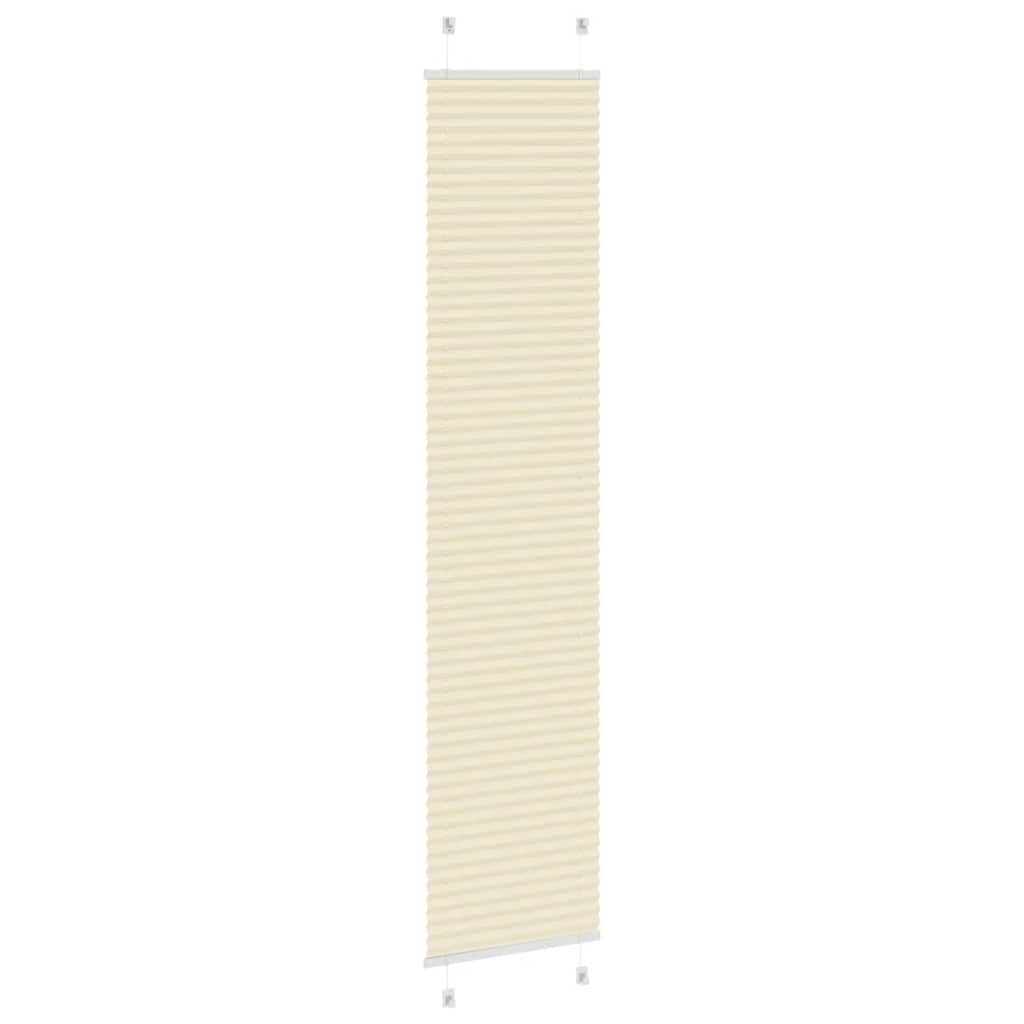 vidaXL Jaluză plisată Crem 50x200 cm Lățime țesătură 49,4 cm vidaXL Jaluză plisată Crem 50x200 cm Lățime țesătură 49,4 cm