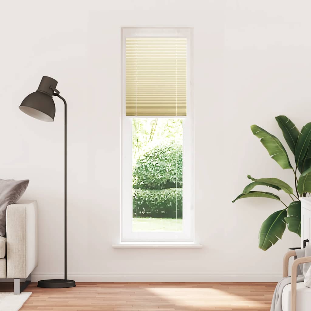 vidaXL Jaluză plisată Crem 55x200 cm Lățime țesătură 54,4 cm vidaXL Jaluză plisată Crem 55x200 cm Lățime țesătură 54,4 cm
