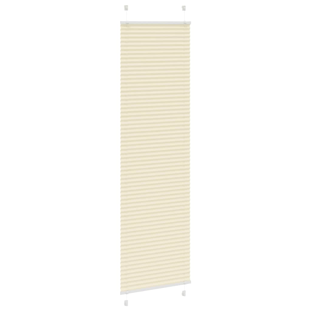 vidaXL Jaluză plisată Crem 55x200 cm Lățime țesătură 54,4 cm vidaXL Jaluză plisată Crem 55x200 cm Lățime țesătură 54,4 cm