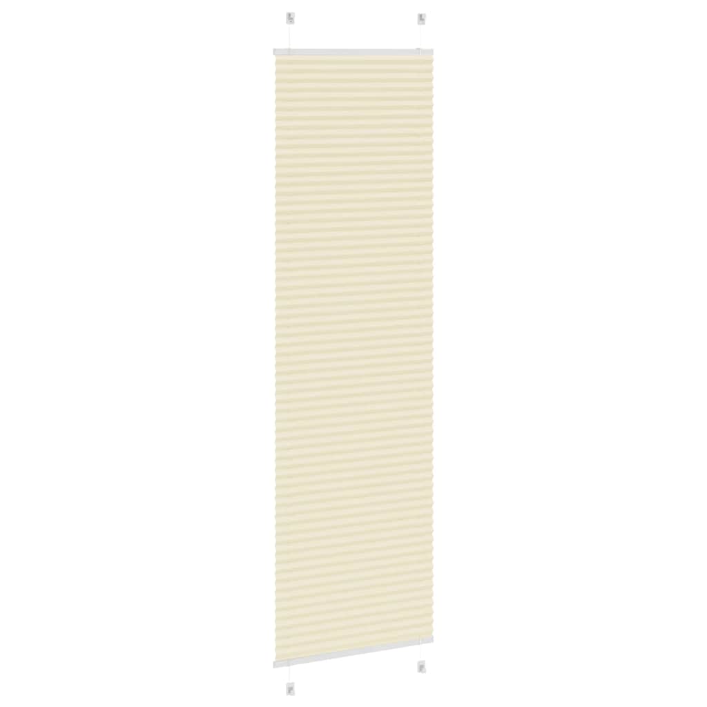 vidaXL Jaluză plisată Crem 60x200 cm Lățime țesătură 59,4 cm vidaXL Jaluză plisată Crem 60x200 cm Lățime țesătură 59,4 cm