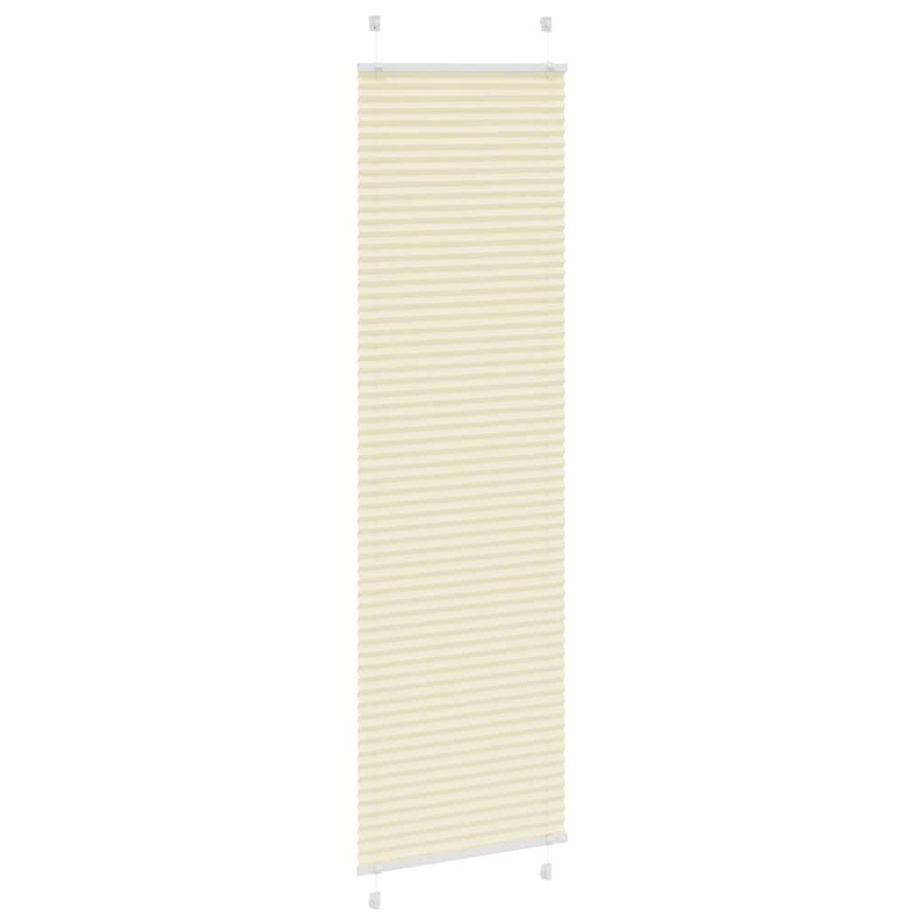 vidaXL Jaluză plisată Crem 65x200 cm Lățime țesătură 64,4 cm vidaXL Jaluză plisată Crem 65x200 cm Lățime țesătură 64,4 cm