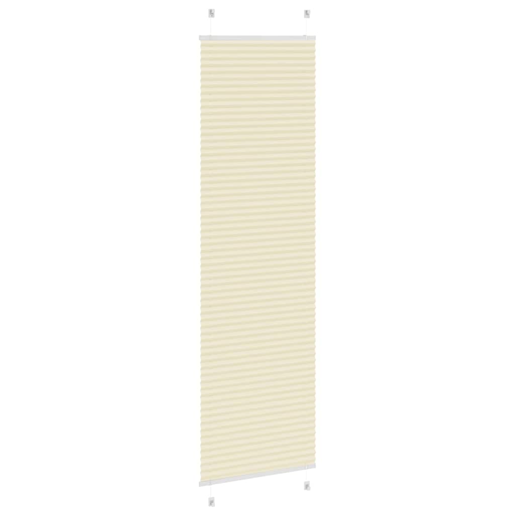 vidaXL Jaluză plisată Crem 65x200 cm Lățime țesătură 64,4 cm vidaXL Jaluză plisată Crem 65x200 cm Lățime țesătură 64,4 cm