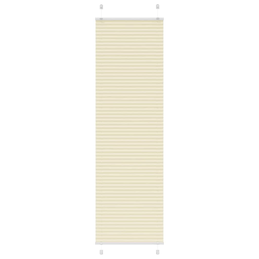 vidaXL Jaluză plisată Crem 65x200 cm Lățime țesătură 64,4 cm vidaXL Jaluză plisată Crem 65x200 cm Lățime țesătură 64,4 cm