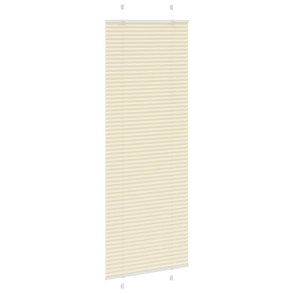 vidaXL Jaluză plisată Crem 70x200 cm Lățime țesătură 69,4 cm