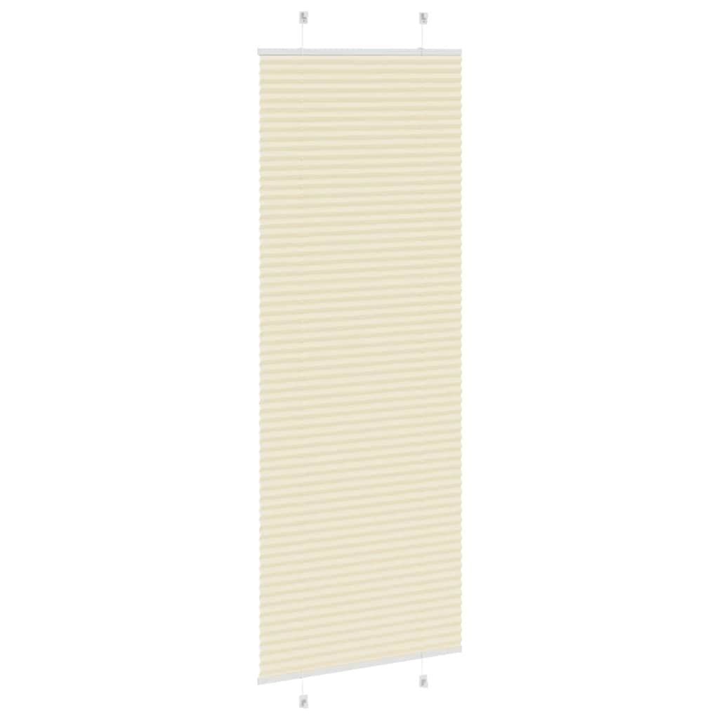 vidaXL Jaluză plisată Crem 70x200 cm Lățime țesătură 69,4 cm