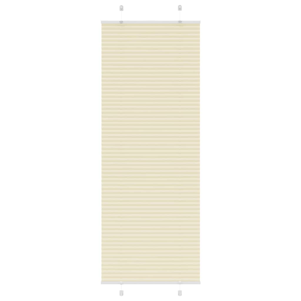 vidaXL Jaluză plisată Crem 70x200 cm Lățime țesătură 69,4 cm