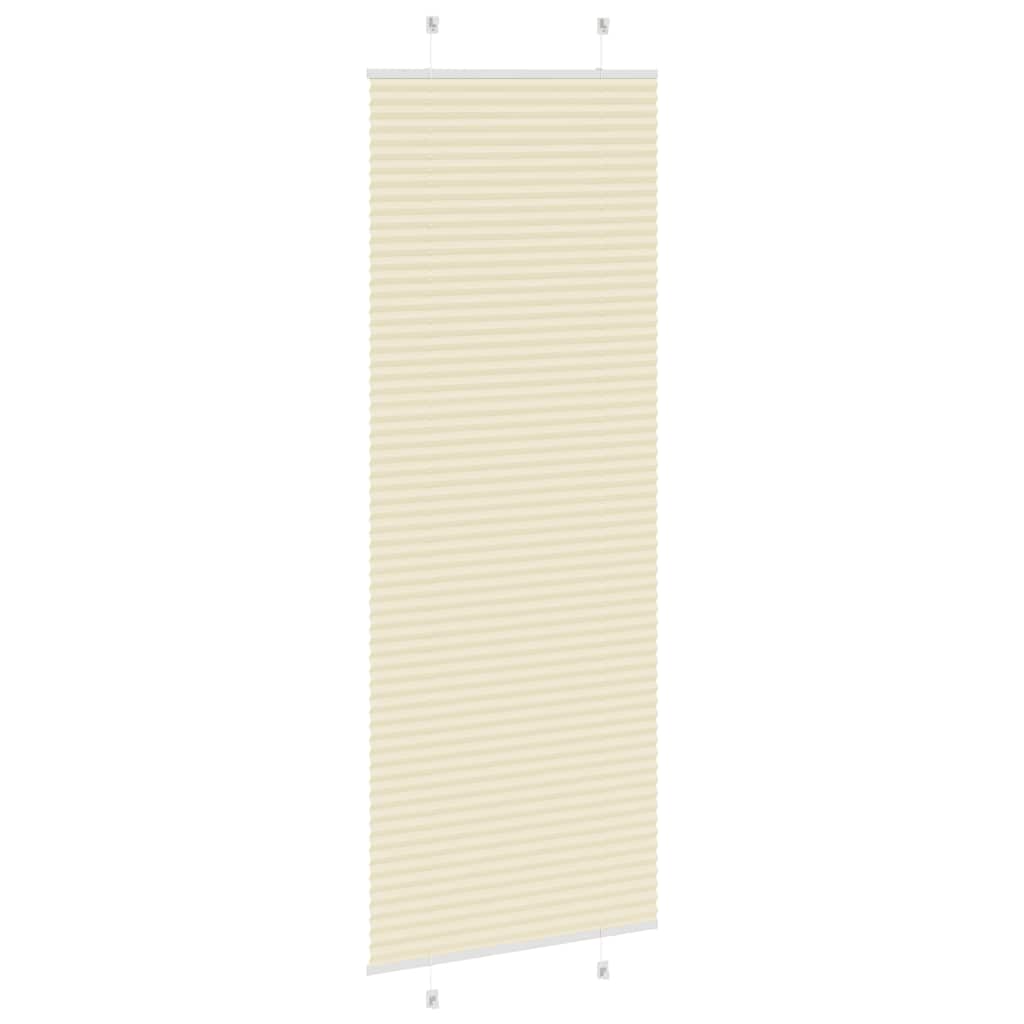 vidaXL Jaluză plisată Crem 80x200cm Lățime țesătură 79,4 cm vidaXL Jaluză plisată Crem 80x200cm Lățime țesătură 79,4 cm