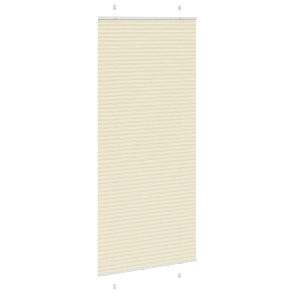 vidaXL Jaluză plisată Crem 90x200cm Lățime țesătură 89,4 cm vidaXL Jaluză plisată Crem 90x200cm Lățime țesătură 89,4 cm